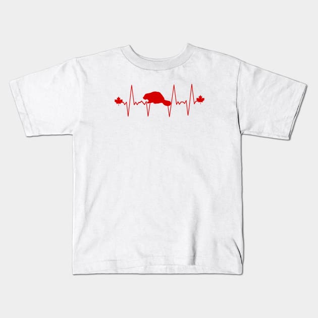 The Canadian Heartbeat Kids T-Shirt by KJKlassiks